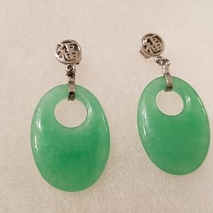 Real jade earrings.